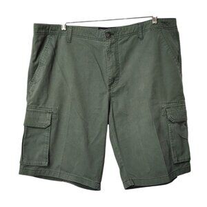 Weatherproof Mens Cargo Shorts Tag40W Fit 42 Olive Green Cotton Blend Durable Po